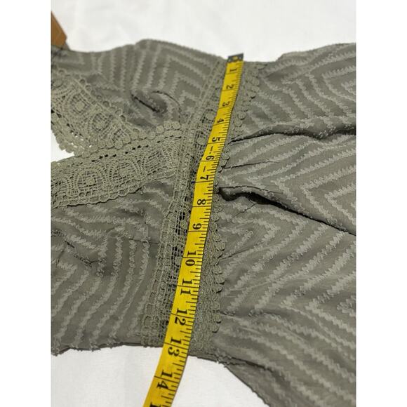 NEW Babydoll Sage Dress Mini Boho Whimsy Fairy Lace Mini Dress Size S Lace - Picture 6 of 8